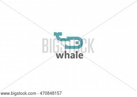 Template Logo Design Solution With Whale Image
