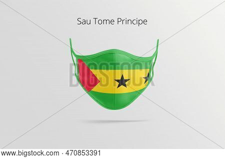 Say Tome Principe Face Mask Countries Of The World Isolated Over Background