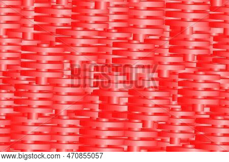 Pink Isometric Concentric Ring Vector Seamless Pattern