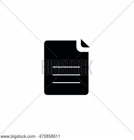 Document Icon. Simple Style Data Server Poster Background Symbol. Document Brand Logo Design Element