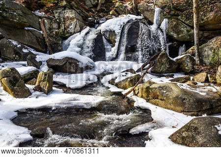 Trap Falls  In Ashby Massachusetts  Frozen On A January Day