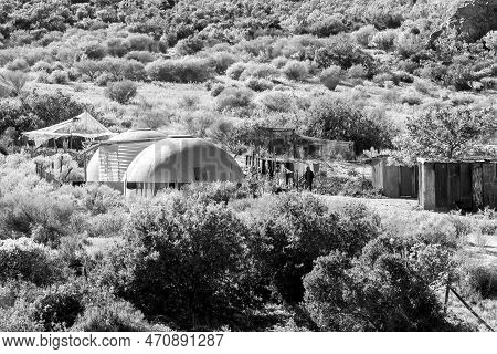 Cederberg, South Africa - Sep 9, 2022: Farm Worker Houses At Pendoornkraal On The Nieuwoudt Pass Nea
