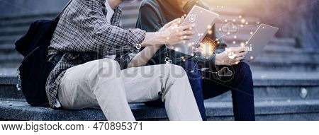 Digital Transformation Technology Strategy, Iot, Internet Of Things. Transformation Of Ideas And The