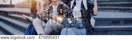 Digital Transformation Technology Strategy, Iot, Internet Of Things. Transformation Of Ideas And The