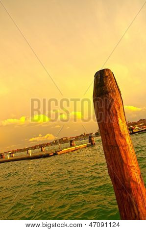 Veneza Itália Lagune vista com Bricole