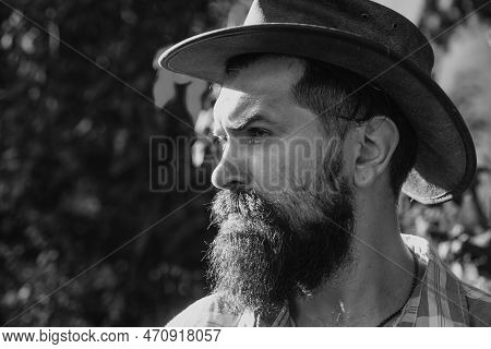 Close Up Face Of A Young Man Without Emotions. Portrait Of Self Confident Man. Isolated Shot Of Youn
