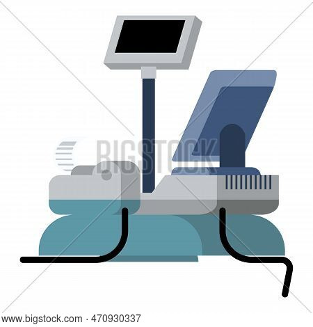 Computer Cashier Design Icon. Flat Illustration Of Computer Cashier Design Icon For Web Design