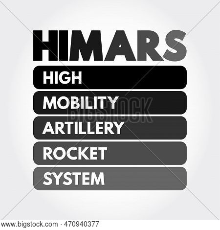 Himars - High Mobility Artillery Rocket System Is A Light Multiple Rocket Launcher, Acronym Concept 