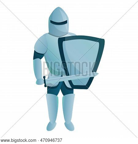 Paladin Knight Icon. Cartoon Of Paladin Knight Icon For Web Design Isolated On White Background