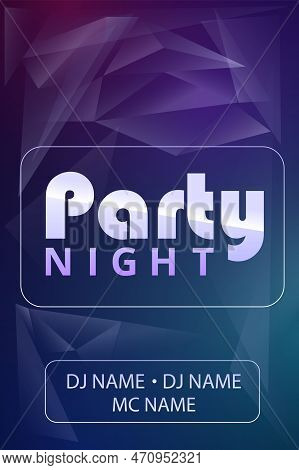 Dj Night Party Concept Banner. Cartoon Illustration Of Dj Night Party Concept Banner For Web Design