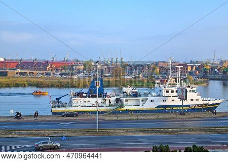 Szczecin, Poland, September 14, 2022: View Of The Ships In The Port Of Szczecin.