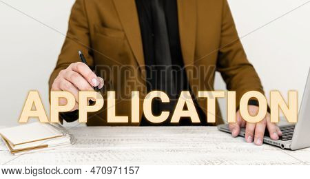 Writing Displaying Text Application. Conceptual Photo An Order For Something Formal And Usually Writ