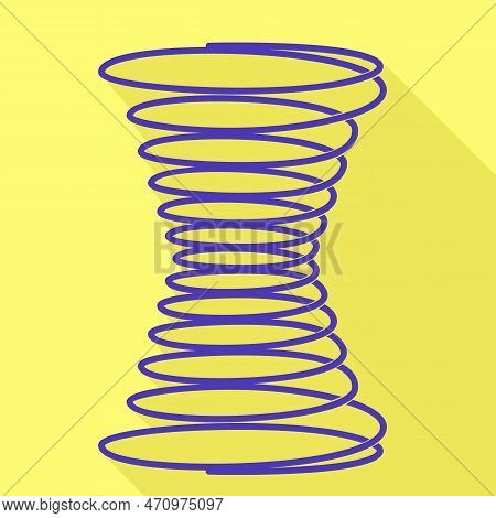 Compress Spring Icon. Flat Illustration Of Compress Spring Icon For Web Design