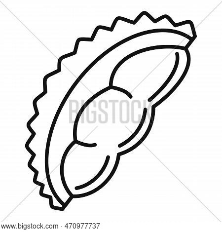 Fresh Durian Piece Icon. Outline Fresh Durian Piece Icon For Web Design Isolated On White Background