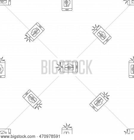 Smartphone Take Photo Pattern Seamless Repeat Geometric For Any Web Design
