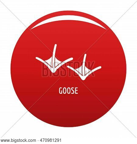 Goose Step Icon. Simple Illustration Of Goose Step Icon For Any Design Red