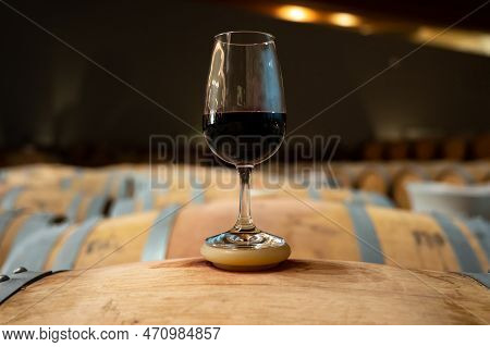 Tasting Of Rioja Wines, Visit Of Winery Cellars With French Or American Oak Barrels With Agening Red