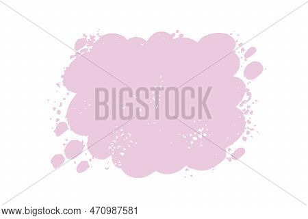 Hand Drawn Textured Speech Bubble Background. Cloud Shape Backdrop. Call Out Shape For Messages, Ban