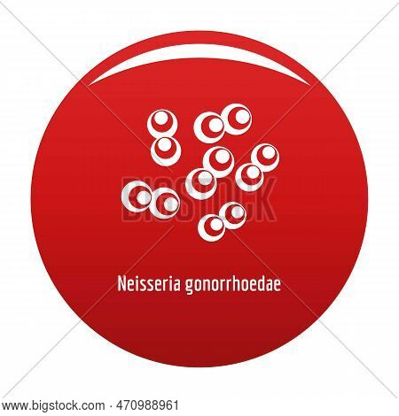 Neisseria Gonorrhoedae Icon. Simple Illustration Of Neisseria Gonorrhoedae Icon For Any Design Red