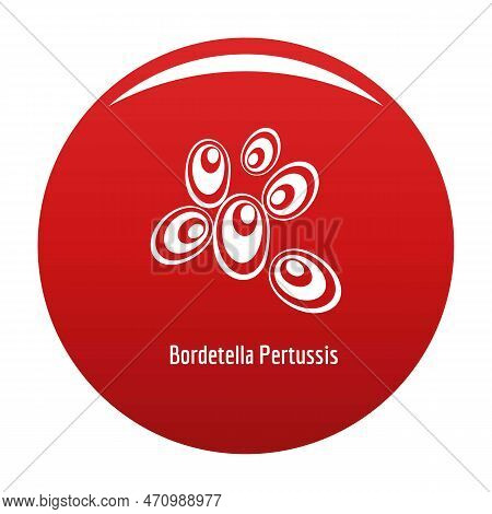 Bordetella Pertussis Icon. Simple Illustration Of Bordetella Pertussis Icon For Any Design Red