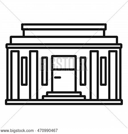 Governmental Courthouse Icon. Outline Governmental Courthouse Icon For Web Design Isolated On White 