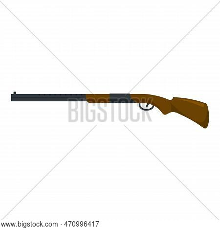 Modern Hunting Shotgun Icon. Flat Illustration Of Modern Hunting Shotgun Icon For Web Design