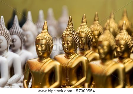 Buddha statues , Face of gold buddha, Thailand ,Asia