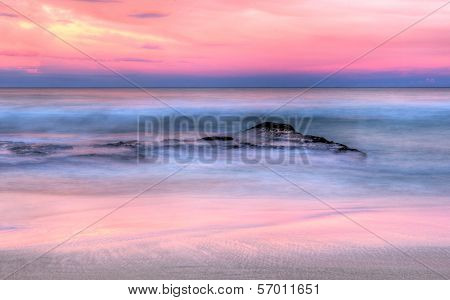 Sea stones at sunset - Sydney Australia