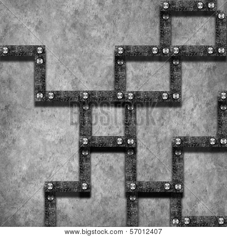 Technology background with texture and screws illustration