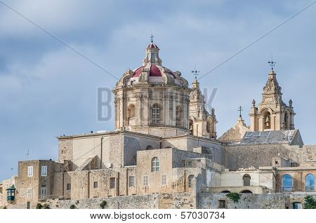Saint Paul's Cathedral In Mdina, Malta