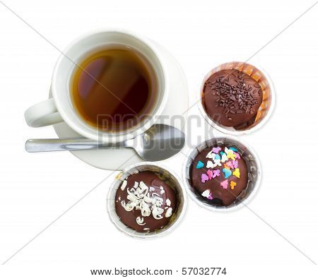 Tea And Chocolate Cake