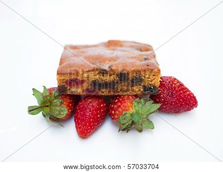 Fruit Cake With Strawberry