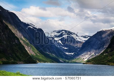 Mountain lake in Norway