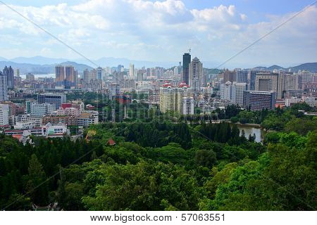 The scenery of Xiamen, modern city in China