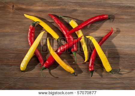 Red And Yellow Chili Peppers