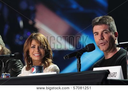 Paula Abdul and Simon Cowell at 
