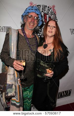 John X, Nadga Messmer at the Vera Mesmer Video Release Party, featuring Harry The Dog and Paula Labareas of ComicCosplay, Aqua Lounge, Beverly Hills, CA. 03-09-11