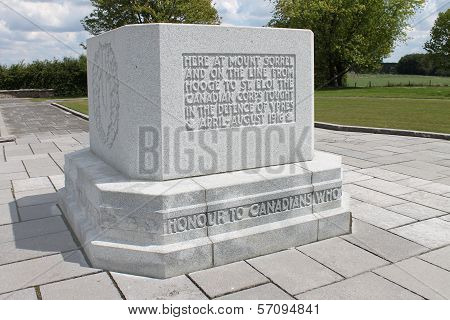 Canadian WW1 memorial Hill 62 Sanctuary Wood