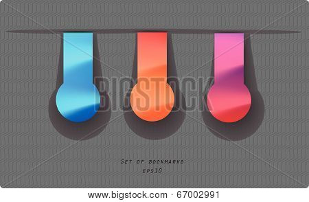 Set of bookmarks / vector