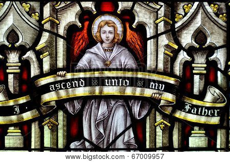 Stained glass window in St John's Anglican Church
