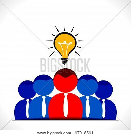 leader with new idea concept vector