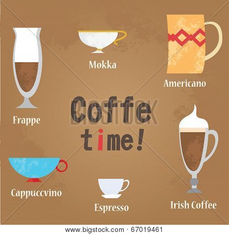Coffe cups vector illustration