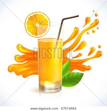 Orange juice splash