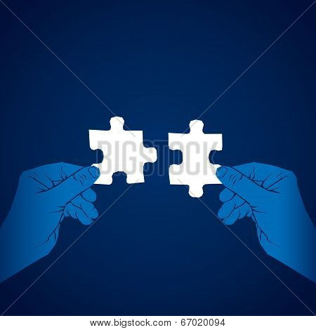 join puzzle piece concept vector