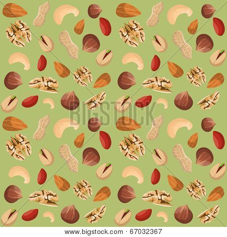 Nut mix seamless pattern