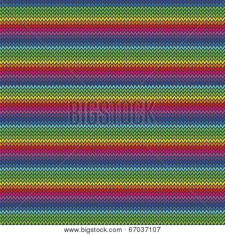 Crazy Rainbow Knitted Pattern