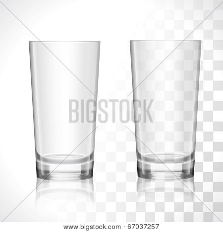 Empty glasses set
