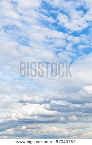 Cumuli White Clouds In Cloudy Blue Sky