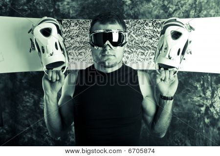 athlet snowboarder