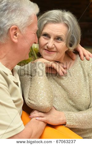 Nice old couple resting